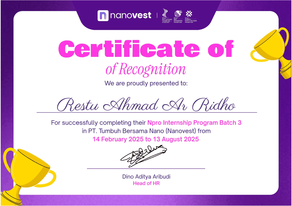 PT Tumbuh Bersama Nano - QA Engineer Intern 1